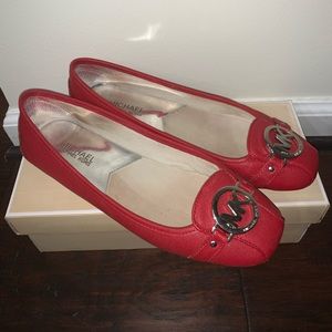 Red Michael Kors flats size 9
